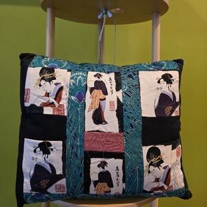 Handmade Japanese Art Print Pillow